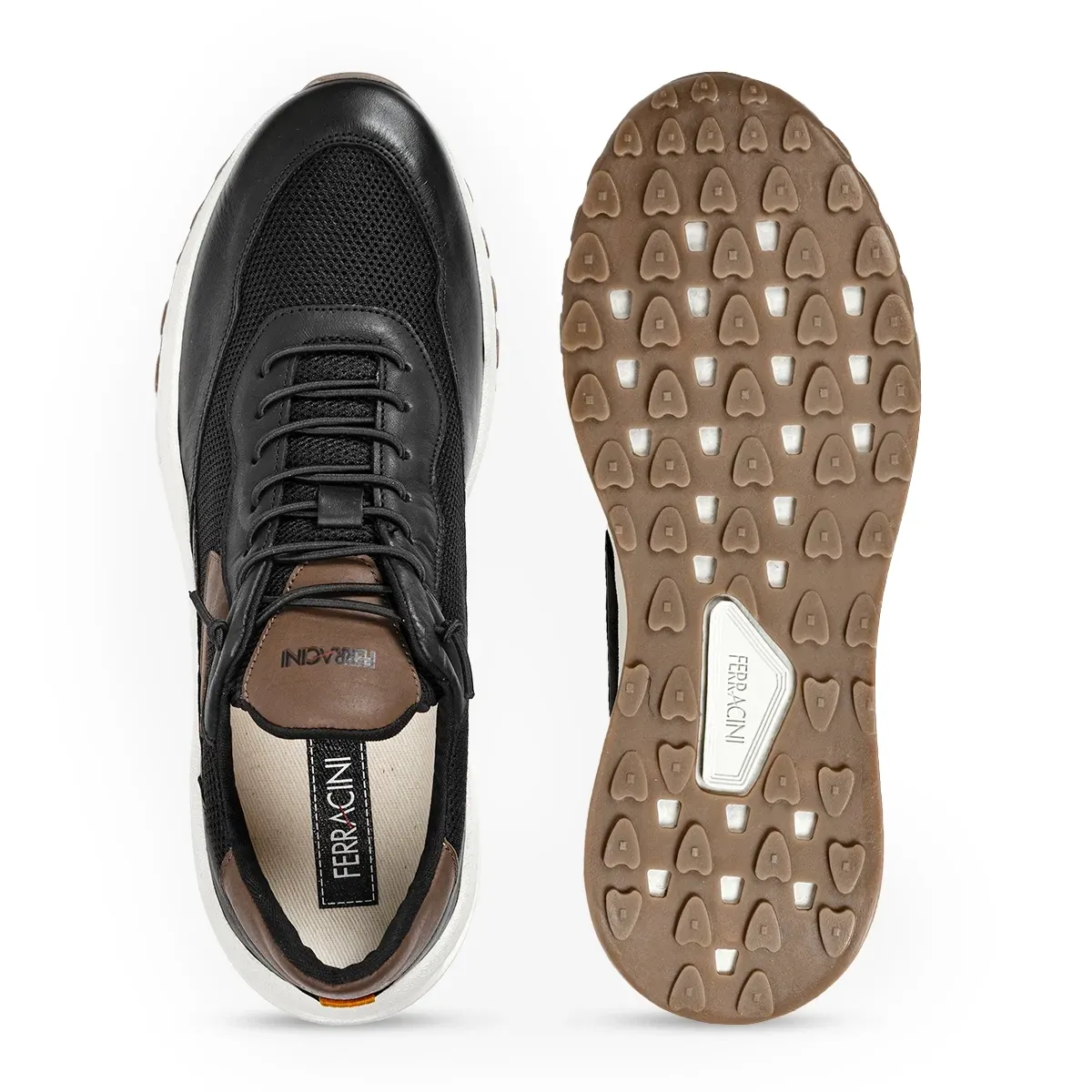 Ferracini Tenis Casual 1691A Preto Couro -2-